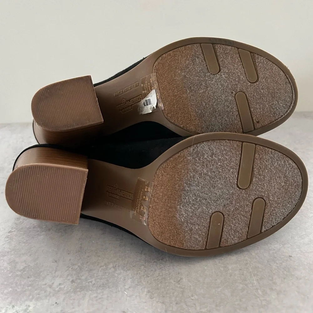 Fergalicious Women's Vorge Peep Toe Tie Back Laser Cut Bootie, Black 8 - Picture 10 of 10